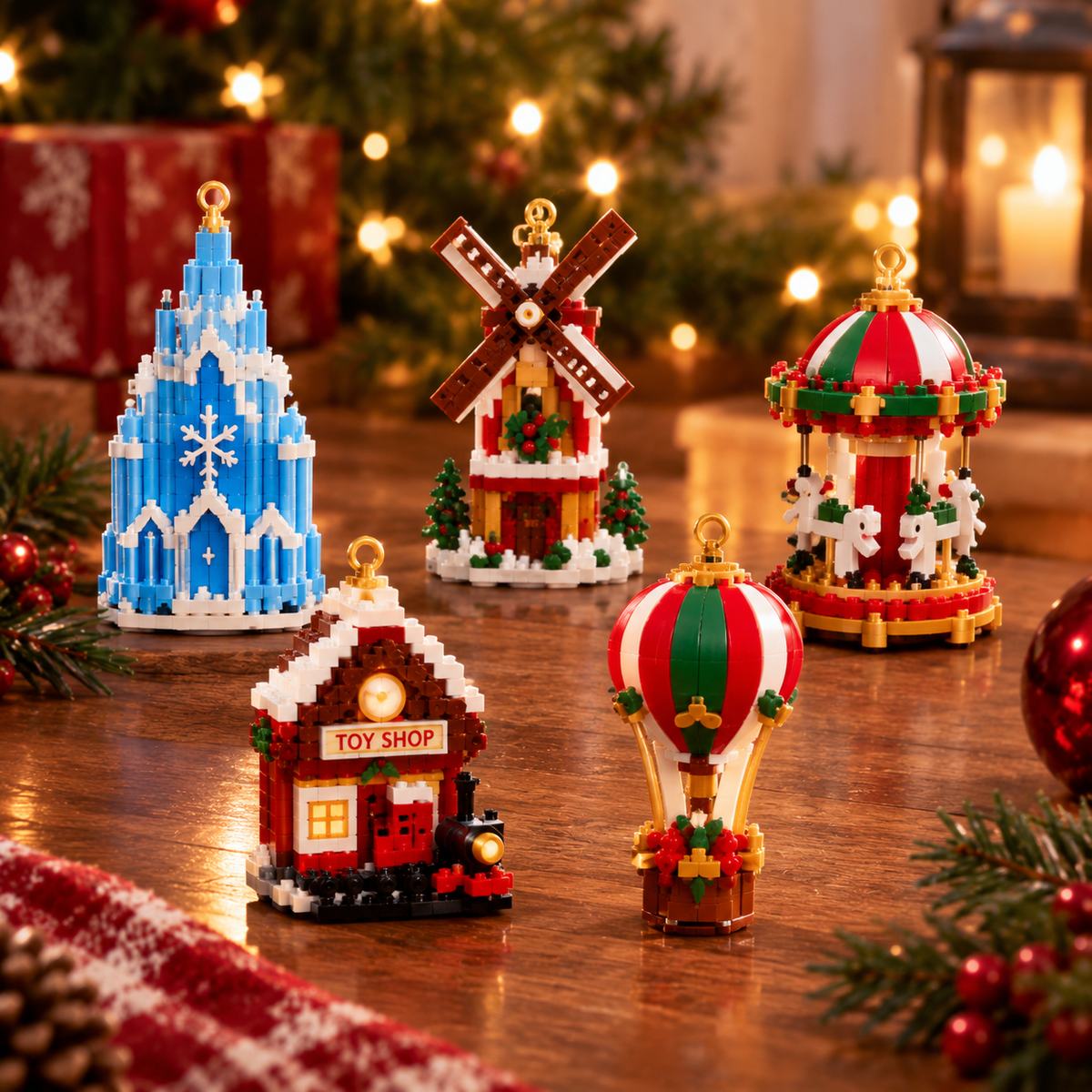 Byggbara juldekorationer från adventskalendern Julby