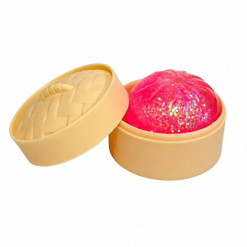 Squishy dumpling – rosa glitter