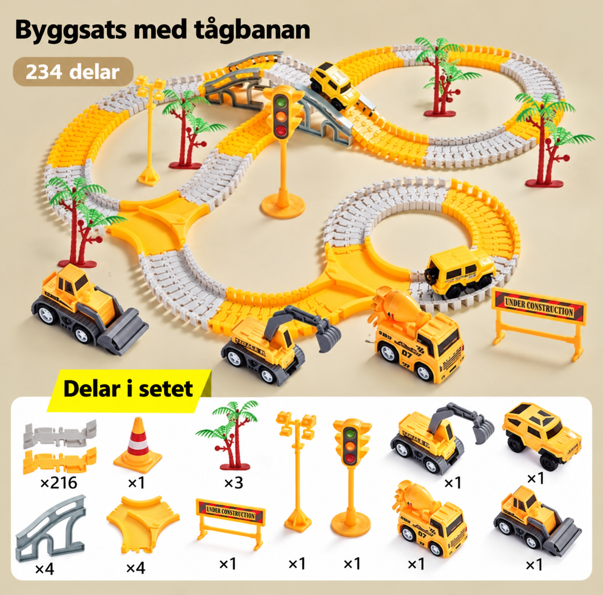 Bilbana med elbilar – 234 delar