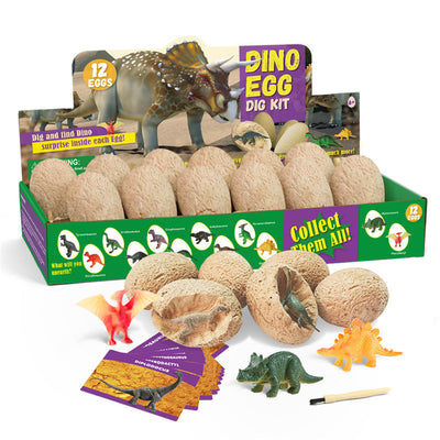 Gräv-ägg för barn 12-pack – Dinosaurieägg