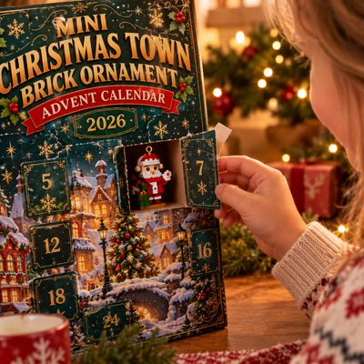 Adventskalender Julby med julfigur