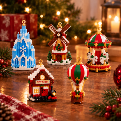 Byggbara juldekorationer från adventskalendern Julby